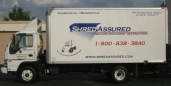 ShredAssured offers Off-Site shredding as an economical alternative for clients that do not require destruction done at their location. ShredAssured Document Collection Truck